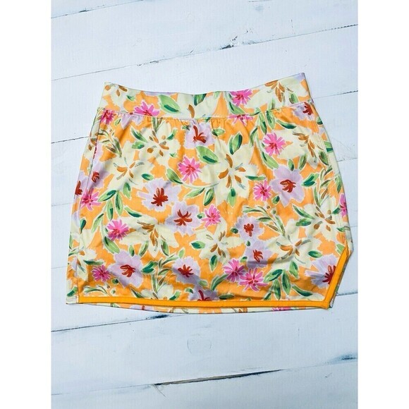 Crown & Ivy Pants - Crown & Ivy floral tiki hawaiian Sport Skort Sz M pickle ball tennis activewear